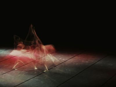 Motion blur of an athlete performing a functional move